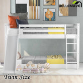 Bellemave® Bunk Bed with Convertible Slide and Ladder - Bellemave